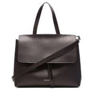 Mansur Gavriel The Lady Bag Leather Satchel Black Flamma